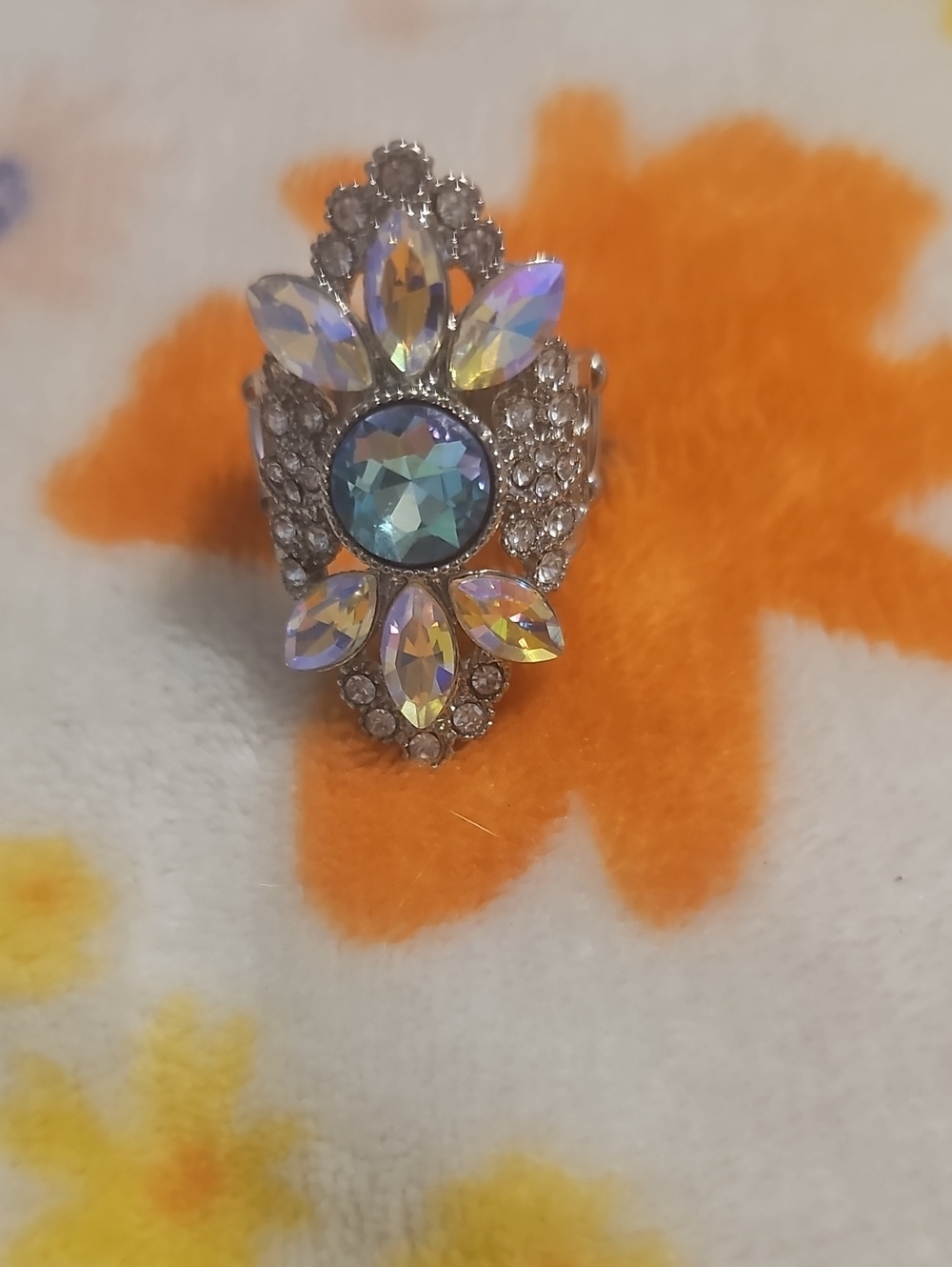 paparazzi Iridescent Crystal Cocktail Ring - Multicolor